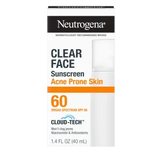 Neutrogena Clear Face Sunscreen Acne-Prone Skin Broad Spectrum SPF 60 with BEMT