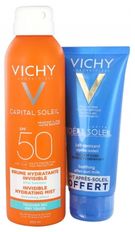 Vichy Idéal Soleil Invisible Hydrating Mist SPF50 + Soothing After-Sun Milk Free