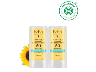 Babo Botanicals Super Shield Mineral Sunscreen Stick SPF50 Duo