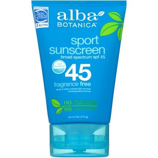 Alba Botanica Fragrance Free Broad Spectrum Sport Sunscreen Lotion SPF 45