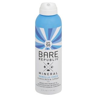 Bare Republic Mineral SPF 50 Sport Sunscreen Spray, Vanilla-Coco