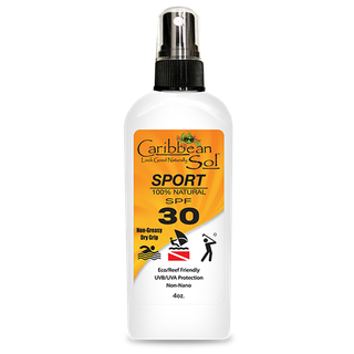 Caribbean Sol Sport 100% Natural Sunscreen SPF 30 Spray