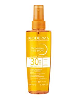 Bioderma Photoderm Huile BRONZ SPF 30 dry touch invisible oil tanning sunscreen for sensitive skin