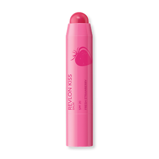 Revlon Kiss Lip Balm Crayon, Hydrating Lip Moisturizer Infused with Natural Fruit Oils SPF 20, 025 Fresh Strawberry