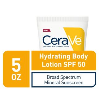 CeraVe Hydrating Body Sunscreen SPF 50, Lightweight Mineral Sunscreen