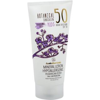 Australian Gold Botanical Sunscreen Mineral Lotion for Kids SPF 50, 5 Ounce | Broad Spectrum | Water Resistant