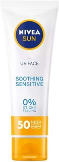 Nivea Sun UV Face Sensitive Soothing UVA/UVB, 0% sticky skin feeling sunscreen protection SPF50+