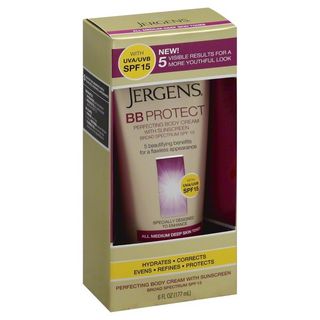 Jergens BB Protect Perfecting Body Cream with Sunscreen Broad Spectrum SPF 15 Dark 6 Fluid Ounce