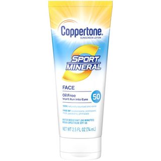Coppertone Sport Mineral Face Sunscreen Lotion SPF 50