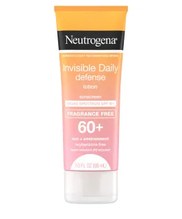 Neutrogena Invisible Daily™ Defense Sunscreen Lotion, Broad Spectrum SPF 60+, Fragrance Free