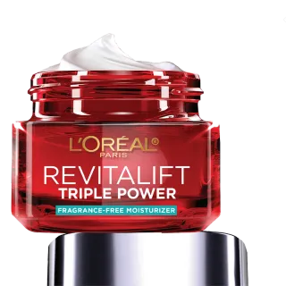 L'Oréal Group Triple Power Anti-Aging Moisturizer for Wrinkles, Firmness & Brightness, Fragrance-Free