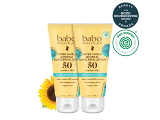 Babo Botanicals Super Shield Mineral Sunscreen Lotion SPF50 Duo