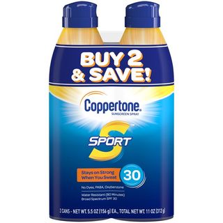 Coppertone Sport Sunscreen Spray SPF 30, Twin Pack, . Each
