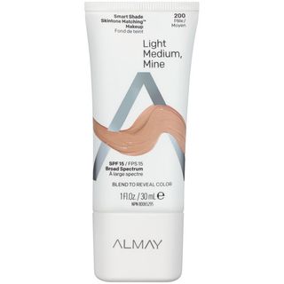 Almay Smart Shade Skintone Matching Makeup, Oil Free, SPF 15, - 200 Light Medium Mine