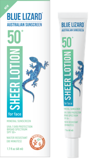 Blue Lizard Sheer Mineral Sunscreen Lotion for Face SPF 50+ * Tube