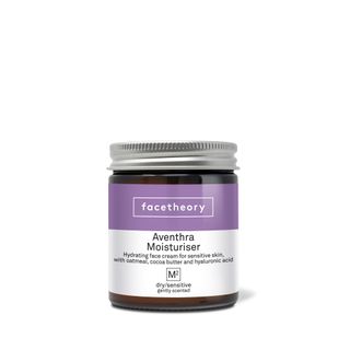 Facetheory Aventhra Moisturiser M2 with Oatmeal, Cocoa Butter and Hyaluronic Acid. Mandarin Glass Jar