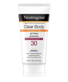Neutrogena Clear Body Break-Out Free Liquid Lotion Sunscreen Broad Spectrum SPF 30