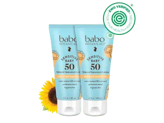 Babo Botanicals Sensitive Baby Mineral Sunscreen Lotion SPF50 Duo