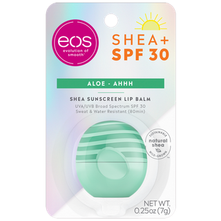 Eos Shea + SPF Lip Balm Sphere - Aloe | SPF 30 and Water Resistant