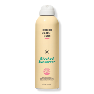 Miami Beach Bum Blocked SPF 50 Mineral Sunscreen Spray - Reef-Safe, No White Cast