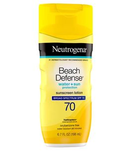 Neutrogena Beach Defense Water + Sun Protection Oxybenzone-Free Sunscreen Lotion Broad Spectrum SPF 70