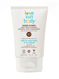 Love Sun Body Launching March 2022 Sheer Power Daily Moisturizing Mineral Face Sunscreen SPF 30 Cosmos Natural