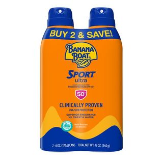 Banana Boat Ultra Sport Sunscreen C-spray SPF 50+, Twin Pack of 3