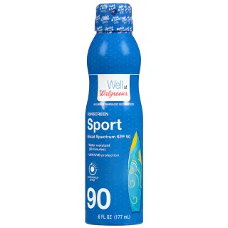 Walgreens Sport Broad Spectrum SPF 90 Sunscreen Aerosol Can