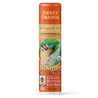 Badger Cocoa Butter Lip Balm - Sweet Orange