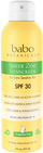Babo Botanicals Sheer Non-Nano Zinc Continuous Spray SPF 30 Fragrance Free Mineral Sunscreen