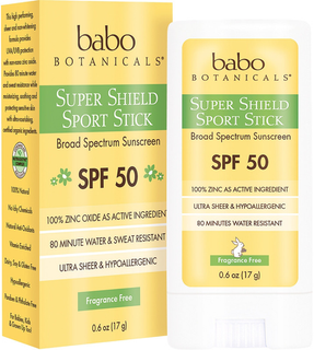 Babo Botanicals Super Shield Non-Nano Zinc SPF 50 Fragrance Free Mineral Sunscreen
