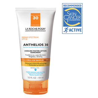 La Roche-Posay Anthelios Cooling Water-Lotion SPF 30, Body and Face Sunscreen with Antioxidants