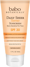 Babo Botanicals Daily Sheer Tinted Mineral Sunscreen SPF 30 Fragrance Free for Sensitive Skin
