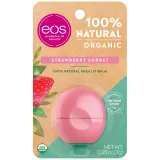 100% Natural & Organic Lip Balm Sphere Strawberry, Strawberry Sorbet