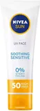 Sun UV Face Sensitive Soothing UVA/UVB, 0% sticky skin feeling sunscreen protection SPF50+