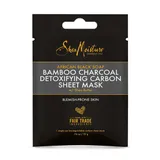 African Black Soap Bamboo Charcoal Detoxifying Sheet Mask