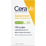 CeraVe - Sunscreen Face Lotion with Zinc Oxide, Niacinamide and Ceramides for Broad Spectrum Sun Protection SPF 50