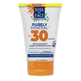 Kiss My Face - Organics Purely Mineral Face & Body Sunscreen Lotion, ., Broad Spectrum Sunscreen, 100% Mineral Active Ingredients, Safe Suncare SPF 30