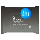 Deep Action - Superdrug Deep Action Limited Edition Charcoal Wipes 25
