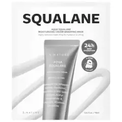 S.NATURE - Aqua Squalane Cream Wrapping Sheet Mask for Hydration, Firming & Lifting, 4 Sheets