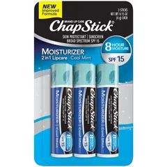 ChapStick - Lip Moisturizer Skin Protectant Lip Balm Tube, Sunscreen, SPF 15, 0.15 Ounce Each