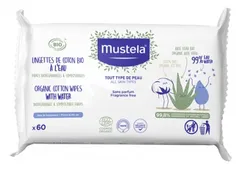 Mustela - Organic Cotton Water Wipes 60 Wipes