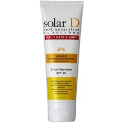 Solar D - Daily Face & Body Vitamin D promoting Sunscreen, SPF 30