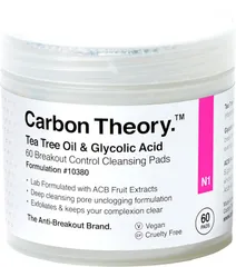 Carbon Theory - Tea Tree Oil & Glycolic Acid Breakout Control Cleansing Pads