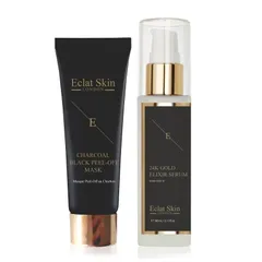 Eclat Skin London - ANTI-WRINKLE ELIXIR SERUM 24K GOLD + PURIFYING BLACK PEEL-OFF MASK 24K GOLD