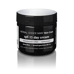 Natural Spf-15 Moisturizing Day Cream By Herbal Choice Mari - Made With Organic Ingredients - No Toxic Synthetic Chemicals