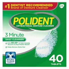 3 Minute Triple Mint Antibacterial Denture Cleanser Effervescent Tablets Triple Mint Freshness