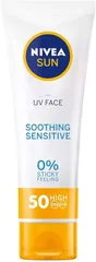 Nivea - Sun UV Face Sensitive Soothing UVA/UVB, 0% sticky skin feeling sunscreen protection SPF50+