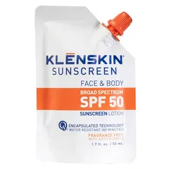 KLENSKIN - Sunscreen Face and Body Lotion Broad Spectrum SPF 50 Water Resistant 80 minuntes
