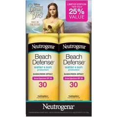 Neutrogena - Beach Defense Sunscreen Spray, Broad Spectrum SPF 30, Beauty & the Beast Limited Edition